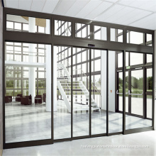 Automatic glass overlapping induction door